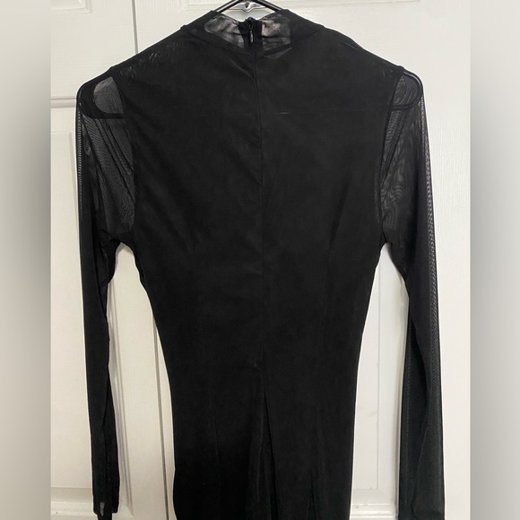 Nasty Gal 🖤 Sheer Mesh Dress, Size 8, black - Picture 2 of 9